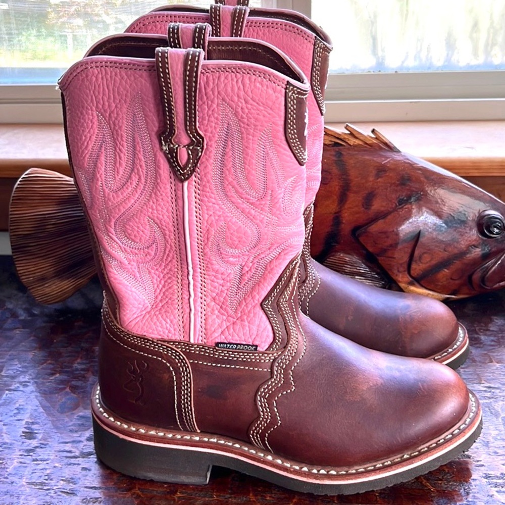 Browning Pink and Brown Winter Boots